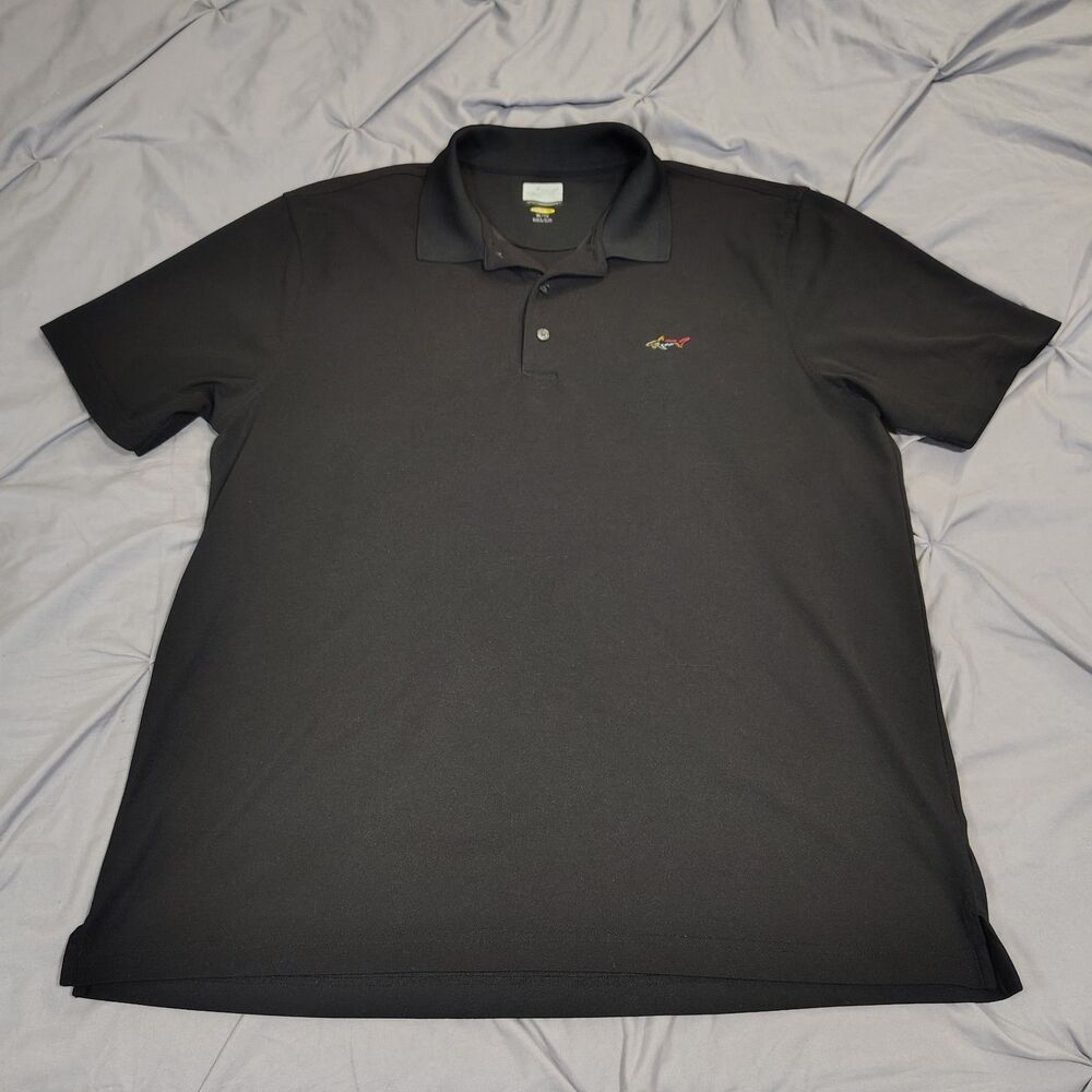 Greg Norman Play Dry Polo Shirt Sz XL Black Golf Tennis Casual Gorpcore Classic